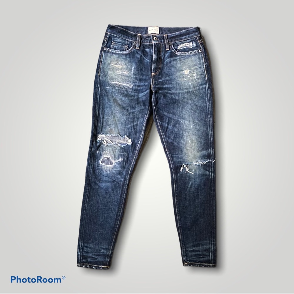Simon Miller Kamas Distressed Mid-Rise Boyfriend Jean RN# 136915